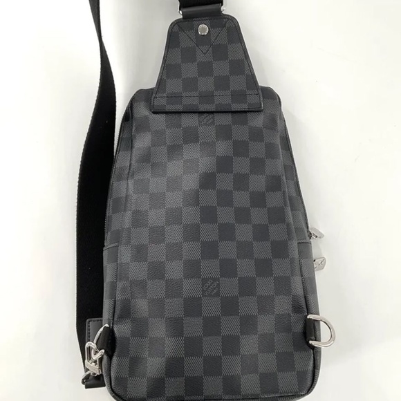 LOUIS VUITTON Avenue Sling Bag N41719 Damier Graphite Backpack Authentic - Picture 7 of 10